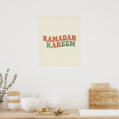 Moderne Retro-Ramadan-Kareem-Wandkunst Boho Islam Poster (Küche)