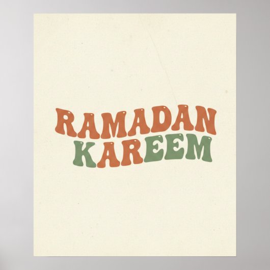 Moderne Retro-Ramadan-Kareem-Wandkunst Boho Islam Poster (Vorne)