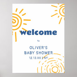 Moderne Retro-Ray-Anlage für die Sonnenschein-Baby Poster