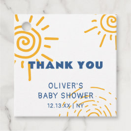 Moderne Retro-Ray Sonnenschein-Babydusche Geschenkanhänger