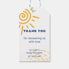 Moderne Retro-Ray Sonnenschein-Babydusche Geschenkanhänger