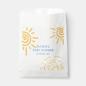 Moderne Retro-Ray Sonnenschein-Babydusche Geschenktütchen (Vorderseite)