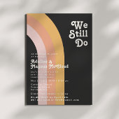 Moderne Retro-Regenbogen dunkel, wir machen noch i Einladung