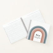 Moderne Retro-Regenbogen Vielen Dank Lehrer Checkl Notizblock (Innenseite)