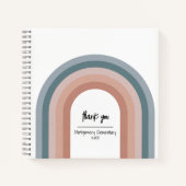 Moderne Retro-Regenbogen Vielen Dank Lehrer Checkl Notizblock (Vorderseite)