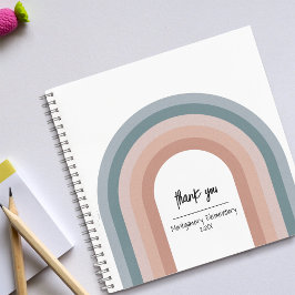 Moderne Retro-Regenbogen Vielen Dank Lehrer Checkl Notizblock