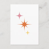 Moderne Retro-Rosa- und Weißhochzeit Begleitkarte (Rückseite)