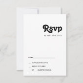 Moderne Retro-RSVP-Karte RSVP Karte (Vorderseite)