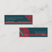 Moderne Retro-Rundstreifen Mini-Visitenkarten Mini Visitenkarte (Vorne/Hinten)