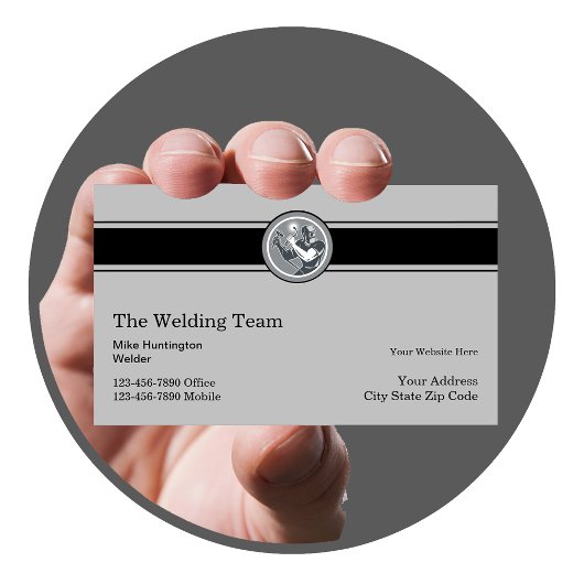 Moderne Retro-Schweißkonstruktion Visitenkarte