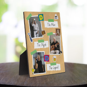 Moderne Retro Scrapbook Style Foto Collage Plaque Fotoplatte