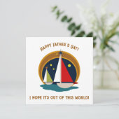 Moderne Retro Segelboote des Mittelalters (Stehend Vorderseite)