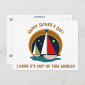 Moderne Retro Segelboote des Mittelalters Postkarte (Vorne/Hinten)