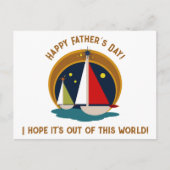 Moderne Retro Segelboote des Mittelalters Postkarte (Vorderseite)