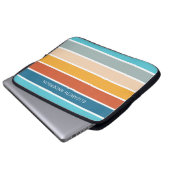 Moderne Retro-Sonnenschutzstreifen Personalisiert Laptopschutzhülle (Vorne Knopf)