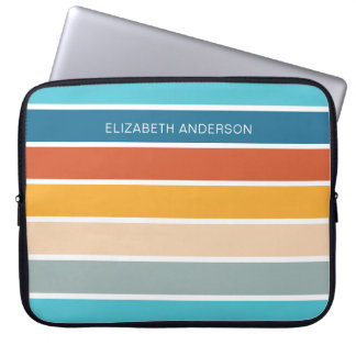 Moderne Retro-Sonnenschutzstreifen Personalisiert Laptopschutzhülle