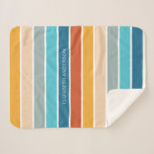 Moderne Retro-Sonnenschutzstreifen Personalisiert Sherpadecke (Vorderseite (Horizontal))