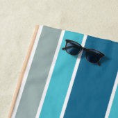 Moderne Retro-Sonnenschutzstreifen Personalisiert Strandtuch (Beispiel)