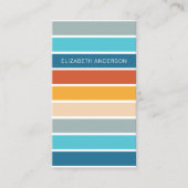 Moderne Retro-Sonnenschutzstreifen Personalisiert Visitenkarte (Vorderseite)