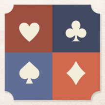 Moderne Retro-Spielkartensymbole Poker & Bridge 