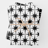 Moderne Retro-Sternexplosionen des Mitteljahrhunde Geschenkpapier Set (Beispiel)