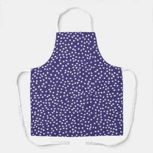 Moderne Retro süße navyblaue Punkte Schürze