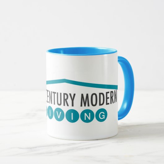 Moderne Retro Tasse (VorderseiteRechts)