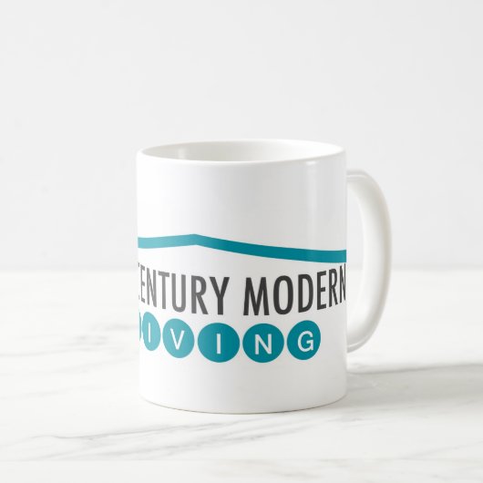 Moderne Retro Tasse (VorderseiteRechts)