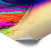 Moderne Retro-Trippy-Illustration Poster (Ecke)