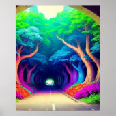 Moderne Retro-Trippy-Illustration Poster (Vorne)