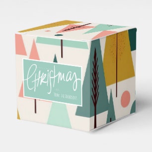 Moderne Retro-Türkische Weihnachtsbäume des Mittel Geschenkschachtel