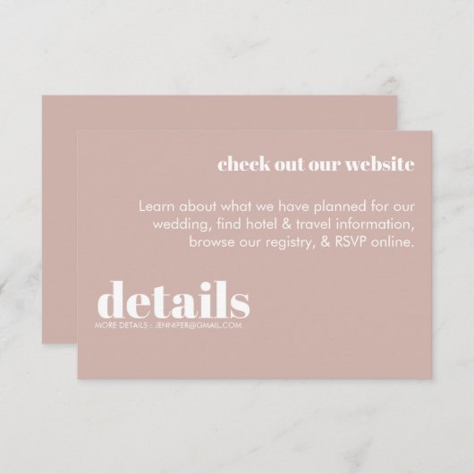 Moderne Retro-Umschließungskarte Begleitkarte (Vorne/Hinten)