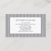 Moderne Retro Vibe Logo Strichen Visitenkarte (Rückseite)