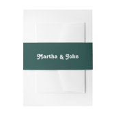 Moderne Retro Vibes Hunter Green Wedding Einladungsbanderole (Vorderseite Beispiel)