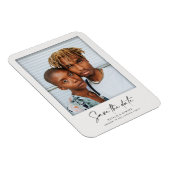 Moderne Retro-Vintage Filmrahmenhochzeit Magnet (Rechte Seite)