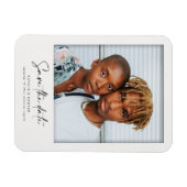 Moderne Retro-Vintage Filmrahmenhochzeit Magnet (Horizontal)