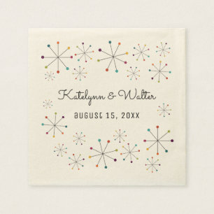 Moderne Retro-Vintage Hochzeit im Mittelalter Serviette