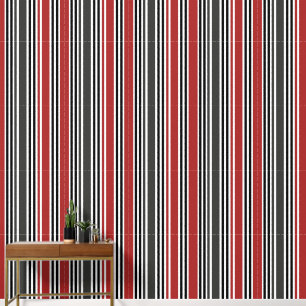 Moderne Retro-Vintage, schwarz-graue Streifen Tapete