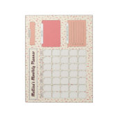 Moderne Retro warme Orangensprinklen Candy Monatli Notizblock (Rotiert)