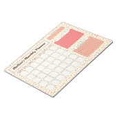Moderne Retro warme Orangensprinklen Candy Monatli Notizblock (angewinkelt)