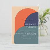 MODERNE RETRO WEDDING INVITATION COLLECTION EINLADUNG (Stehend Vorderseite)