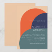 MODERNE RETRO WEDDING INVITATION COLLECTION EINLADUNG (Vorne/Hinten)