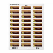 Moderne Retro Weihnachtsbaum-Rücksendeadresse (Vorne)