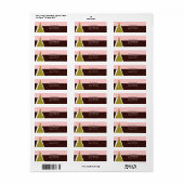 Moderne Retro Weihnachtsbaum-Rücksendeadresse (Vorne)