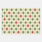 Moderne Retro-Weihnachtsfeiertage des Mitteljahrhu Geschenkpapier Set (Vorderseite)