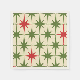 Moderne Retro-Weihnachtsfeiertage im Mittelalter - Serviette