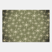 Moderne Retro-Weihnachtsmuster des Mitteljahrhunde Geschenkpapier Set (Vorderseite 3)