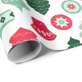 Moderne Retro-Weihnachtsschmuck aus dem Mittelalte Geschenkpapier (Rolleneckpunkt)