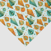 Moderne Retro Weihnachtsschmuck aus dem Mittelalte Seidenpapier (Ausschnitt)