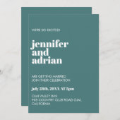 Moderne Retro Weiß Moderne Einladung (Vorne/Hinten)